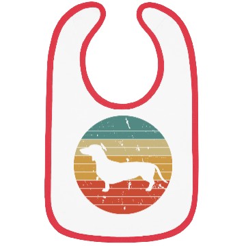 Discover Daschund In sunset Circle Daschund Dog Lover Bibs