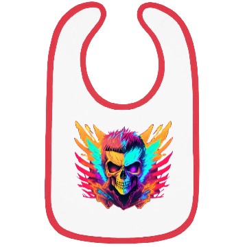 Discover Neon Wings Skull Bibs