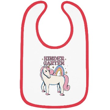 Discover Rainbow and Unicorn Kindergarten Teacher Bibs