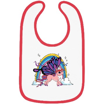 Discover Rainbow Animal Lover Insect Butterfly Fa Bibs