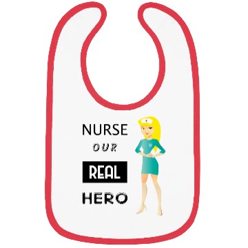 Discover Nurse Aur Real Hero Cartoon Bibs