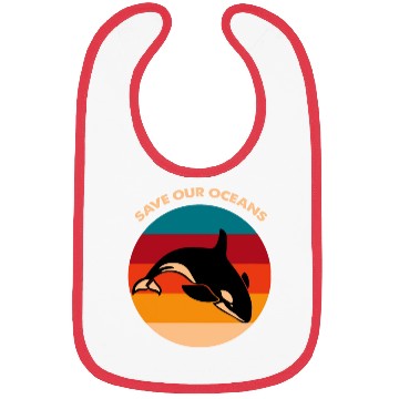 Discover Save Our Oceans Wildlife Orca Whale Climate Change Bibs