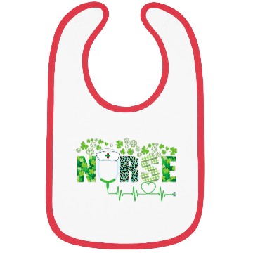 Discover Leopard Nurse Shamrock Stethoscope Saint Patricks Bibs