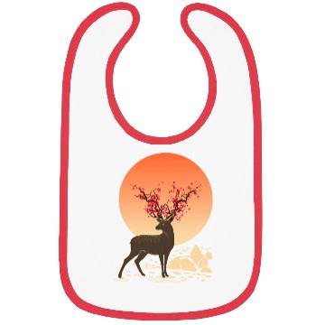 Discover Sakura Deer Spirit Sika Deer Spirit Oriental Bibs