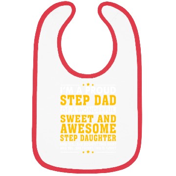 Discover Funny Step Dad Bibs Fathers Day Gift Step Daughte