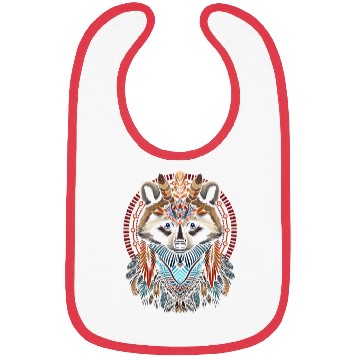 Discover Tribal Raccoon Bibs