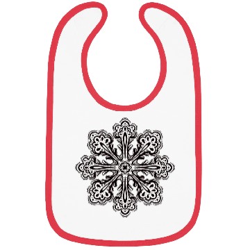 Discover Decorative Snowflake Abstract Winter Ink Art Bibs