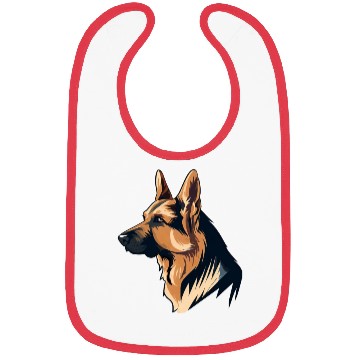 Discover GERMAN SHEPHERD ART PETS PUPPY DOG ANIMALS DRAWING Bibs