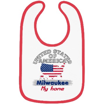Discover United States of America - Milwaukee my home - USA Bibs