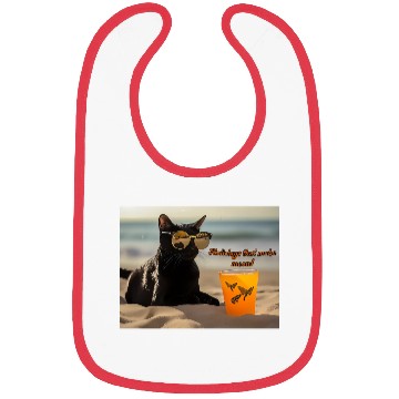 Discover beach, kitten and drink. Holidays that make meow Bibs