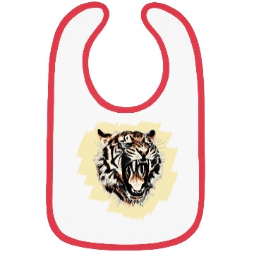 Discover Cool tiger motif on background Bibs