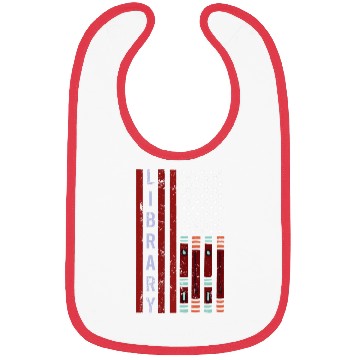 Discover School Library Funny for Librarian Patriotic US Fl Bibs