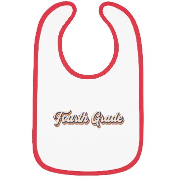 Discover Retro Fourth Grade student Teacher Back To School Bibs