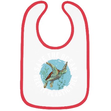 Discover Save The Ocean Keep It Plastic Free Bibs