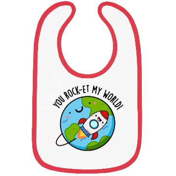 Discover You Rock Et My World Cute Rocket Bibs