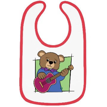 Discover Bear Cub Guitar Music Bibs