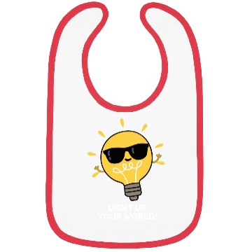 Discover Light Up Your World Cute Positive Bulb Bibs
