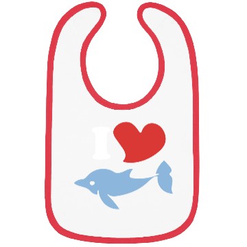 Discover I love dolphins 1 Bibs