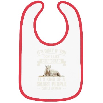 Discover Smart People Cattle Farmer Cow Breed Charolais Bibs