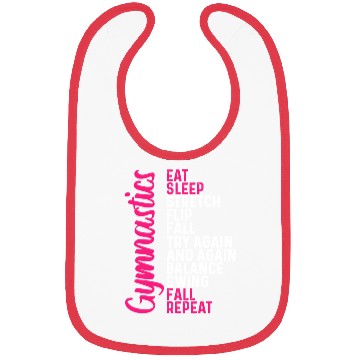 Discover Gymnastics Eat Sleep Fall Repeat Bibs