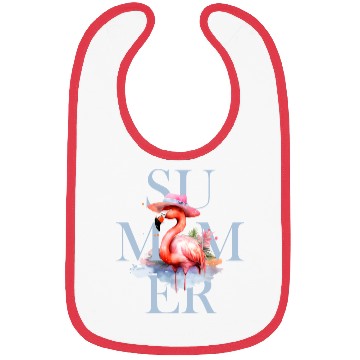 Discover Summer Flamingo Bibs