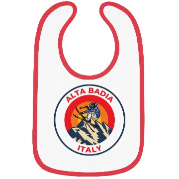 Discover Vintage Cool Skiing in Alta Badia Italy Sunset Bibs