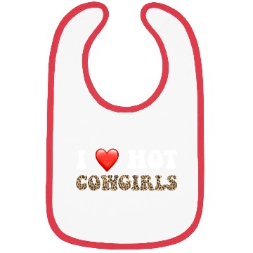 Discover I Love Hot Cowgirls, Animal Print, Rodeo Design Bibs