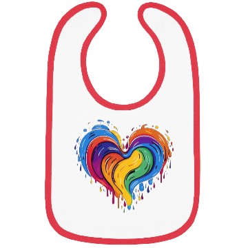 Discover Love is Love: LGBT Rainbow Heart for All Bibs
