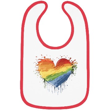 Discover Love Conquers All: LGBTQ+ Rainbow Heart Embracing Bibs