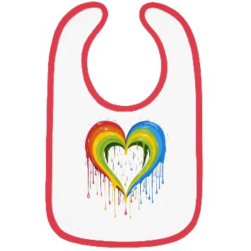 Discover Love is Universal: LGBTQ+ Rainbow Heart, Bibs