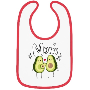 Discover Cute Avocado Family Mom Design Bibs