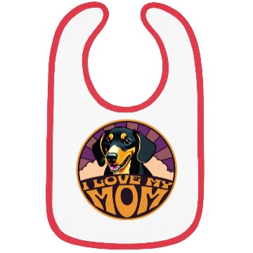 Discover I Love My Mom -Dachshund Bibs