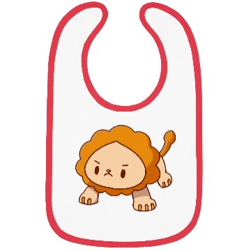 Discover lion pushups kawaii pissed angry without a mat Bibs