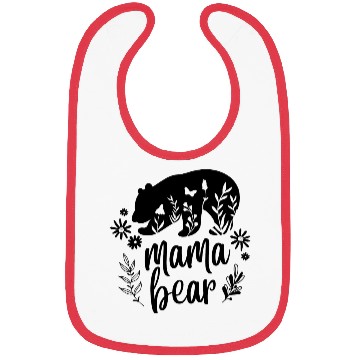 Discover Floral Mama Bear Mother's Day Bibs