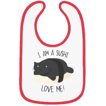 Discover Funny cat sushi valentines day Bibs