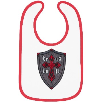 Discover Deus Vult Cross on Shield Bibs