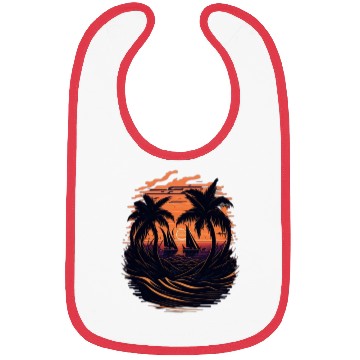 Discover Sunset on the beach Bibs