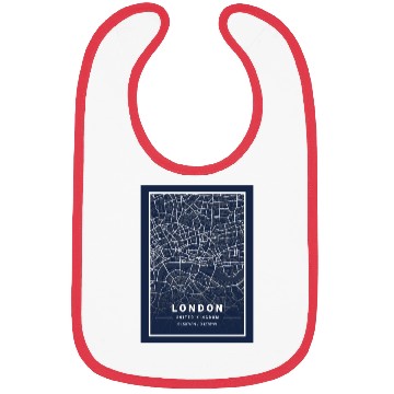 Discover London Light City Map Blueprint design Bibs