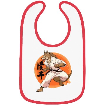 Discover Karate Wolf Martial Arts Wolf Design Bibs