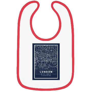 Discover London Light City Map Blueprint design Bibs