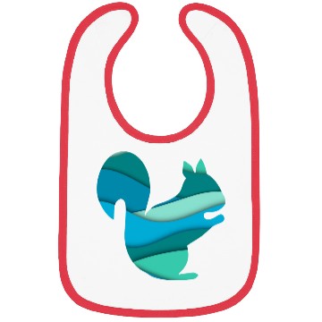 Discover Teal Squirrel Bibs