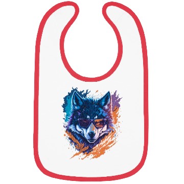 Discover Wolf Wearing Sunglass Bibs