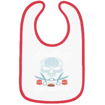 Discover Funny Knitting Gangster Quote Knitting Lover Bibs