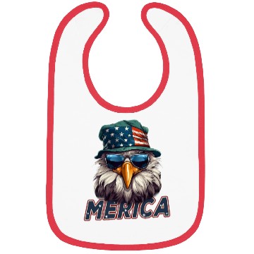 Discover Proud American Independence Day Freedom Bibs