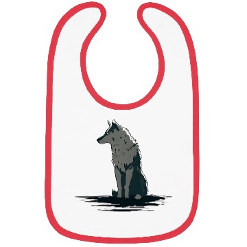 Discover Wolf alone : wolf and deer Bibs