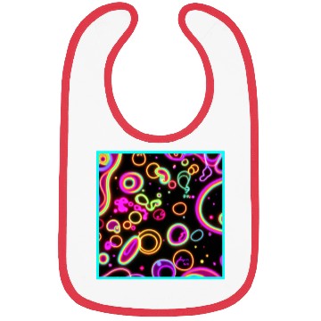 Discover Colorful Circle Neon Patterns Art Design Bibs