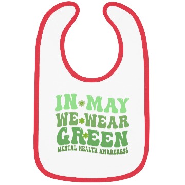 Discover In May We Wear Green Mental Health awareness Bibs