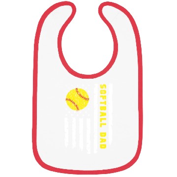 Discover Softball Dad fathers day Bibs