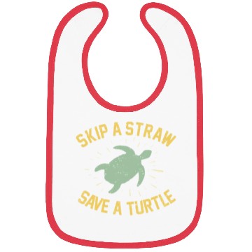 Discover Skip a Straw Save a Turtle Bibs