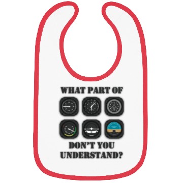 Discover Funny Pilot - Aviation Airline Pilot Instruments Bibs